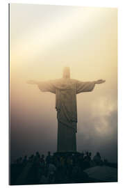 Galleriataulu Christ the redeemer statue at sunset, Rio de Janeiro, Brazil
