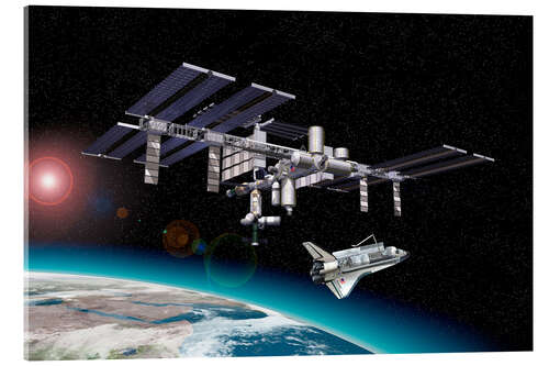 Akryylilasitaulu Space Station in Earth orbit