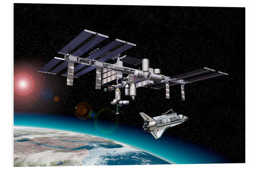 Tableau en PVC Station spatiale en orbite terrestre