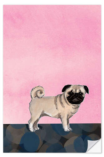 Autocolante decorativo Pug dog