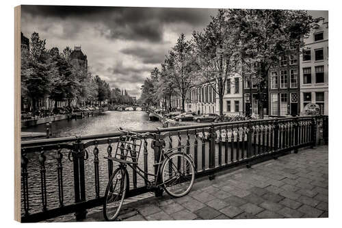 Wood print Amsterdam Emperor's Canal / Keizergracht