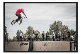 Gerahmter Kunstdruck BMX-Sprung