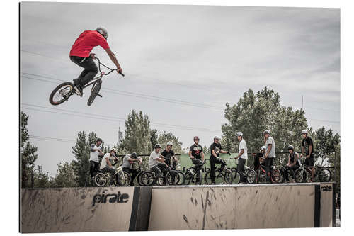 Quadro em plexi-alumínio BMX freestyle bike jump