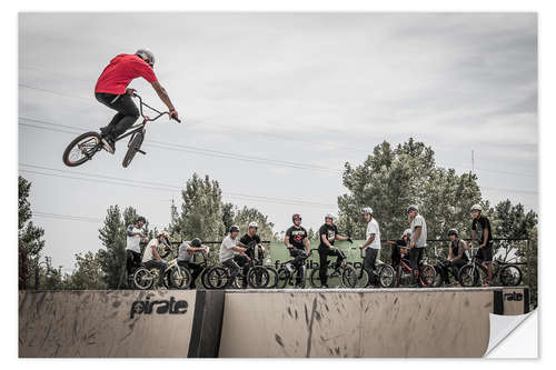 Vinilo para la pared Salto en BMX, deporte extremo