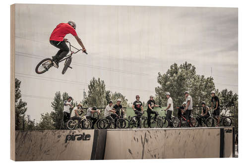 Quadro de madeira BMX freestyle bike jump