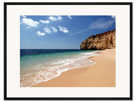 Gerahmter Kunstdruck Strand Algarve ist die südlichste Region Portugals
