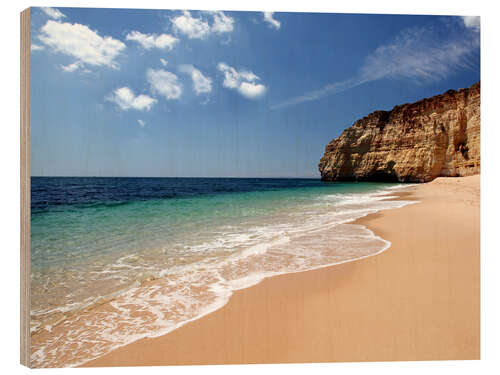 Holzbild Strand Algarve ist die südlichste Region Portugals