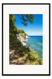 Gerahmter Kunstdruck Kreidefelsen auf der Insel Rügen III