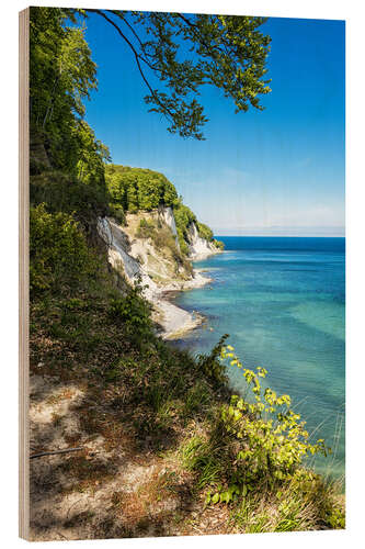 Holzbild Kreidefelsen auf der Insel Rügen III