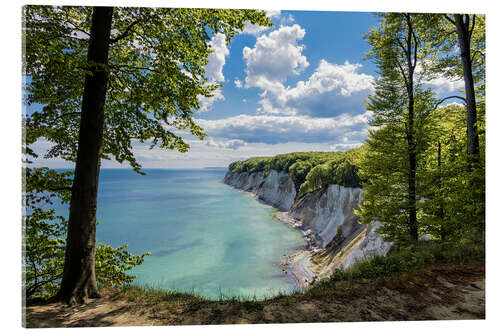 Acrylglas print Chalk cliff on the island Ruegen, Germany I