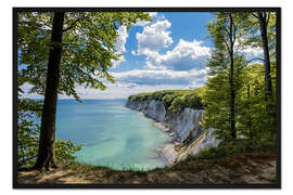 Gerahmter Kunstdruck Kreidefelsen auf der Insel Rügen I