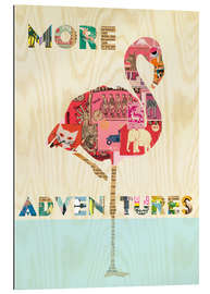 Gallery print Flamingo Collage auf Holz