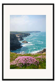 Gerahmter Kunstdruck pink flowers