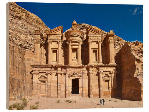 Holzbild Kloster Ad oder El Deir, Nabataeische Ruinenstadt Petra, Jordanien