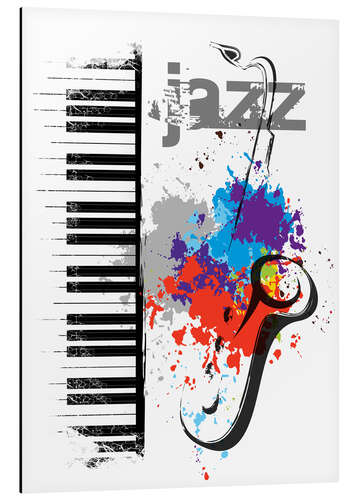 Tableau en aluminium Notes de jazz