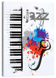 Canvas print Jazz notes