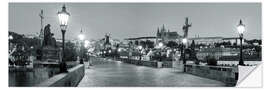 Selvklebende plakat Prague Charles Bridge