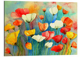 Magnettafel Bunter Mohn