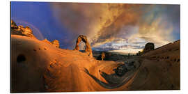 Alumiinitaulu Delicate Arch sundset