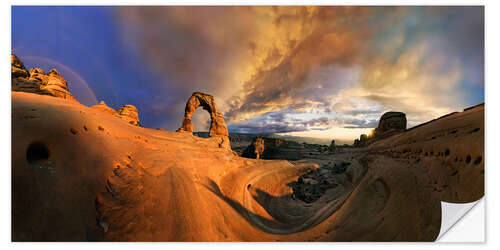 Adesivo murale Delicate Arch sundset