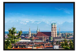 Gerahmter Kunstdruck Alpenblick München