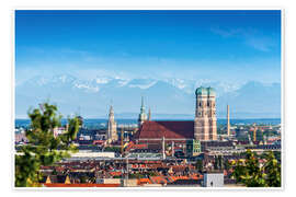Poster Utsikt över Alperna från München
