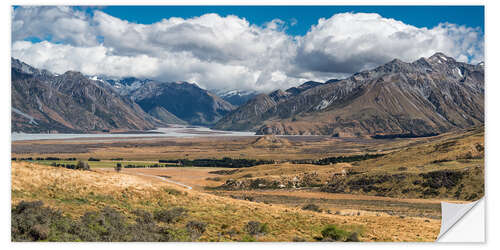 Selvklebende plakat Edoras Panorama