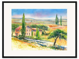 Gerahmter Kunstdruck Provence