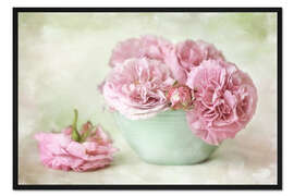 Gerahmter Kunstdruck pink roses