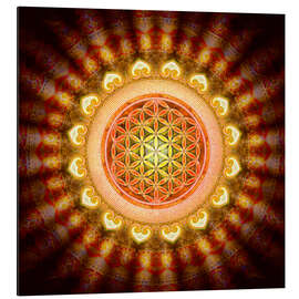 Aluminium print Flower of life - Sun