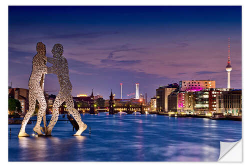 Muursticker Skyline Berlin - Molecule Man