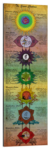 Aluminium print The seven chakras