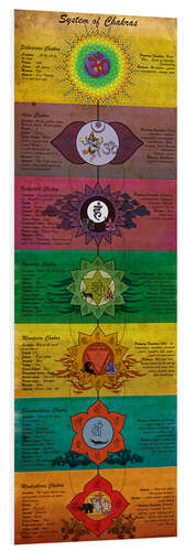 Foam board print System of chakras