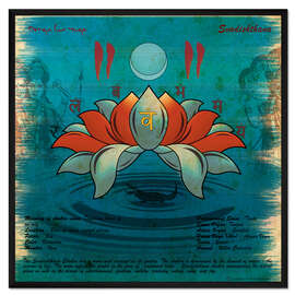 Gerahmter Kunstdruck Svadishthana Chakra (engl. Text)