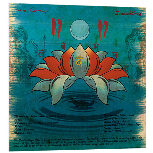 PVC print Svadishthana Chakra Yoga Poster