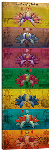 Canvas print System of Chakras Contrastive View