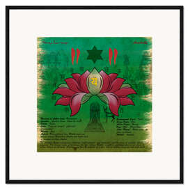 Framed art print Anahata Chakra Yoga Poster