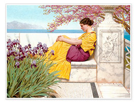 Print Under The Blossom That Hangs On The Bough - John William Godward