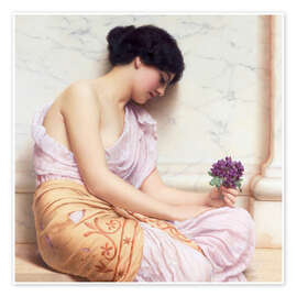 Wall print Violets, sweet violets - John William Godward