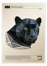 Poster  Panthère polygonale (anglais) - Labelizer