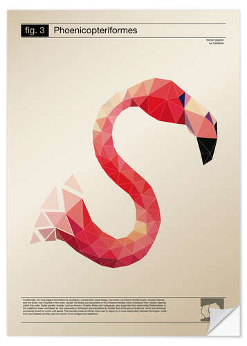 Adesivo murale fig3 Polygonflamingo Poster