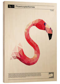 Wood print fig3 Polygonflamingo Poster