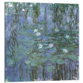 Magnettafel Blaue Wasserlilien