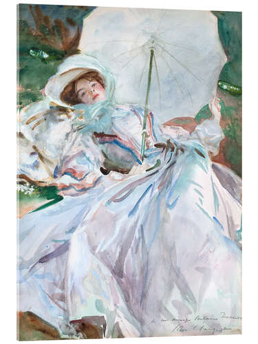 Acrylic print Lady with umbrella