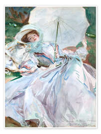 Reprodução Lady with umbrella - John Singer Sargent