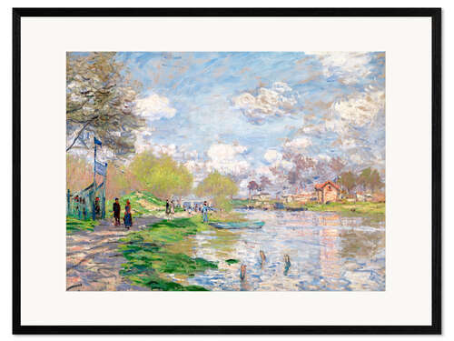 Impression artistique encadrée La Seine au printemps