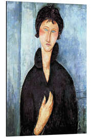 Magnettafel Frau mit blauen Augen