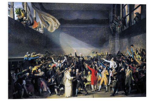 Foam board print Oath taken at the Jeu de Paume