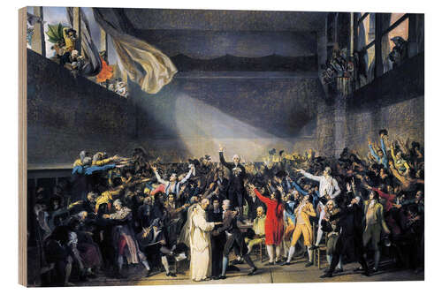 Tableau en bois Jeu de paume