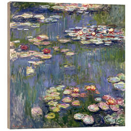 Wood print  Water Lilies, 1916 - Claude Monet